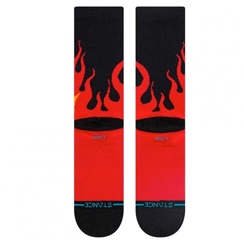 STANCE Chaussettes Homme Microcoton HOTLICKS Rouge Noir HOT WHEELS