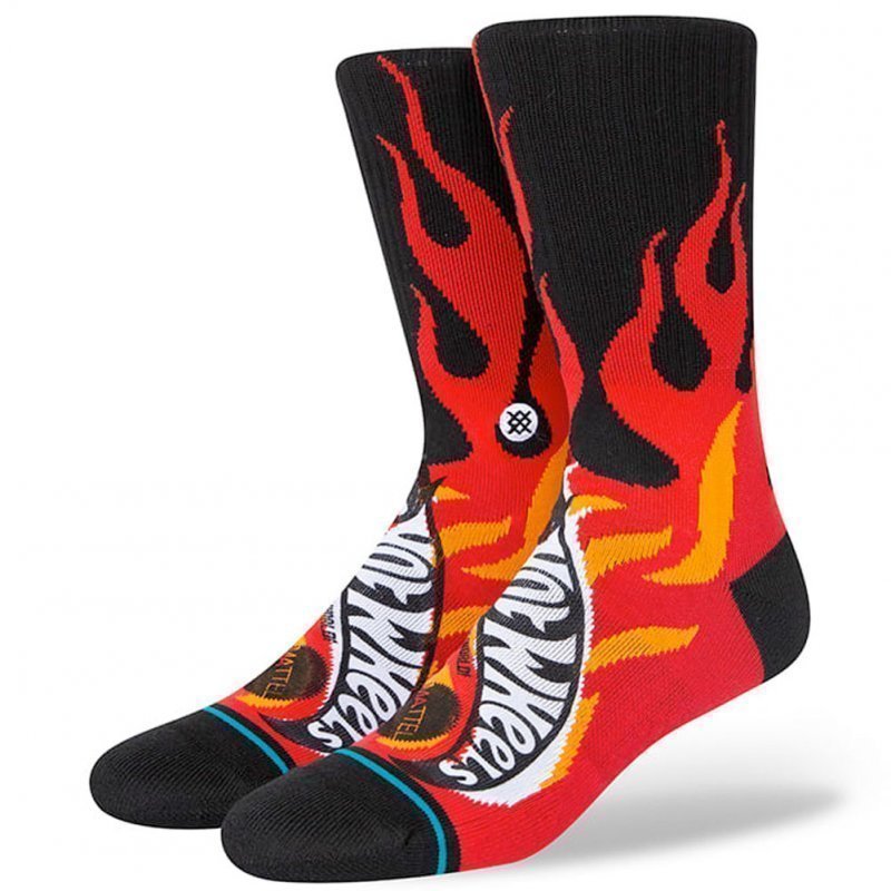 STANCE Chaussettes Homme Microcoton HOTLICKS Rouge Noir HOT WHEELS