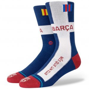 STANCE Chaussettes Homme FCB CROSS Bleu Blanc FC BARCELONE