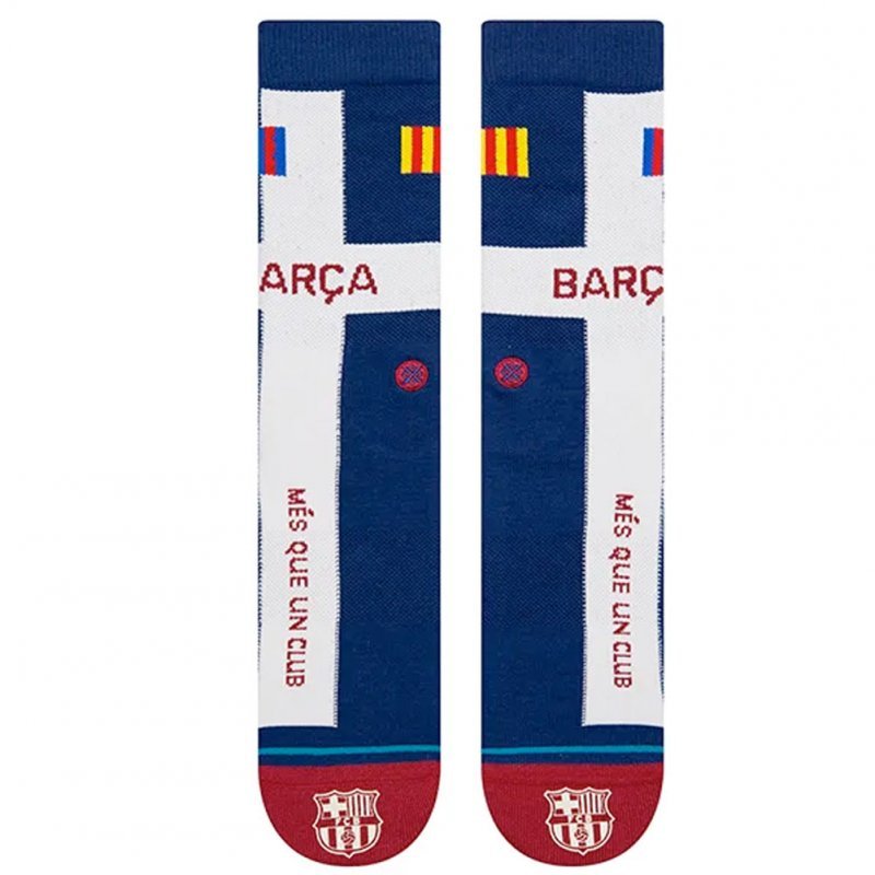 STANCE Chaussettes Homme Microcoton FCB CROSS Bleu Blanc FC BARCELONE