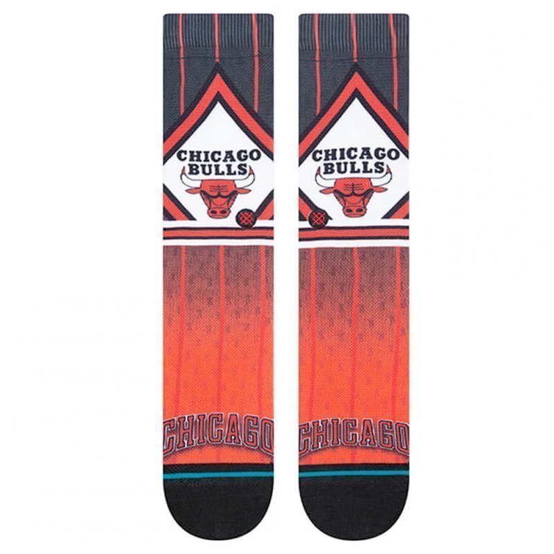 STANCE Chaussettes Homme Microfibre FADER CHI Rouge Noir NBA