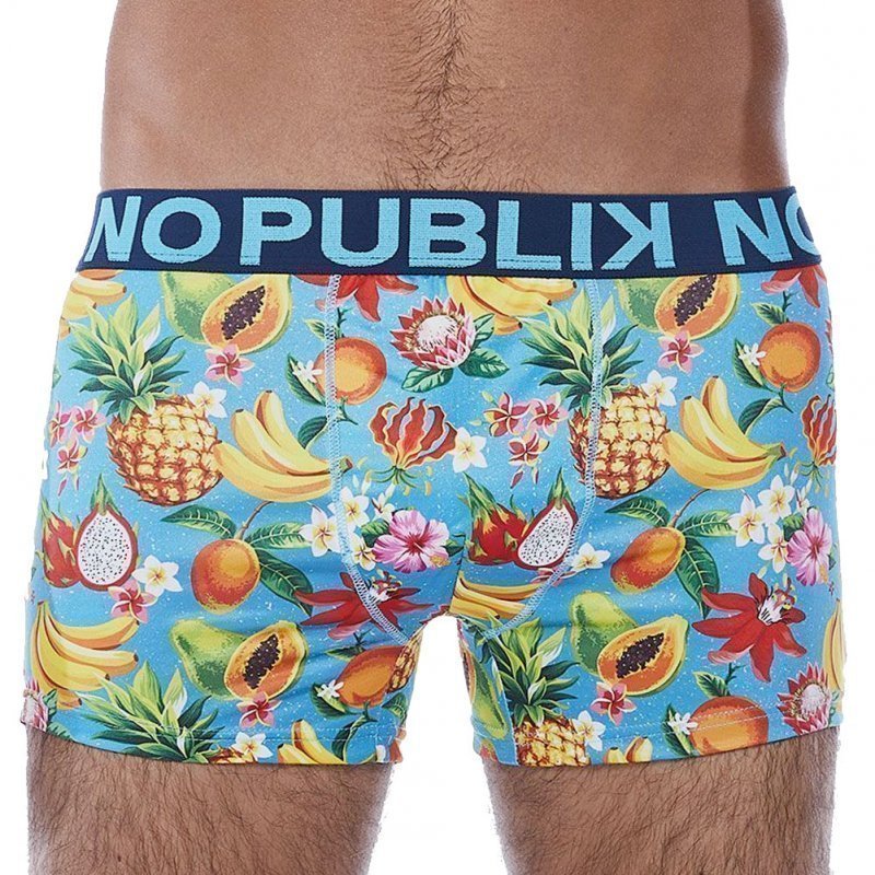 LOT DE 2 Boxer Sous-vêtements Homme VAHINE VINTAGE FRUIT Multicolore et Bleu