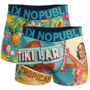 NO PUBLIK Lot de 2 Boxers Homme Microfibre VAHINE VINTAGE FRUIT Multicolore