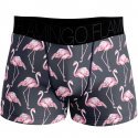 TWINDAY Boxer Homme Microfibre FLAMINGO Noir Rose