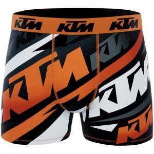 KTM Boxer Homme Microfibre PIX Noir Orange