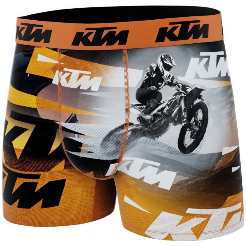 KTM Boxer Homme Microfibre BMX Orange Gris