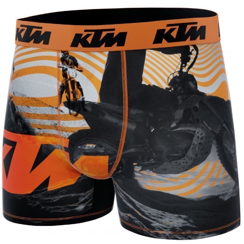 KTM Boxer Homme Microfibre MTO Noir Blanc