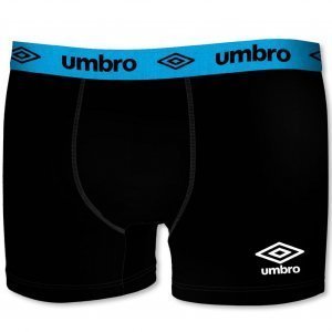 UMBRO Boxer Homme Coton BCASS3 Noir Bleu