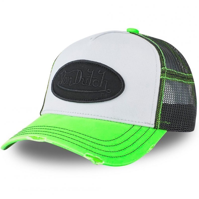 VON DUTCH Casquette Homme MicroCoton SUM COL Vert Blanc