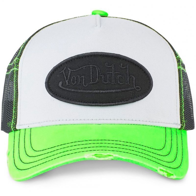 VON DUTCH Casquette Homme MicroCoton SUM COL Vert Blanc