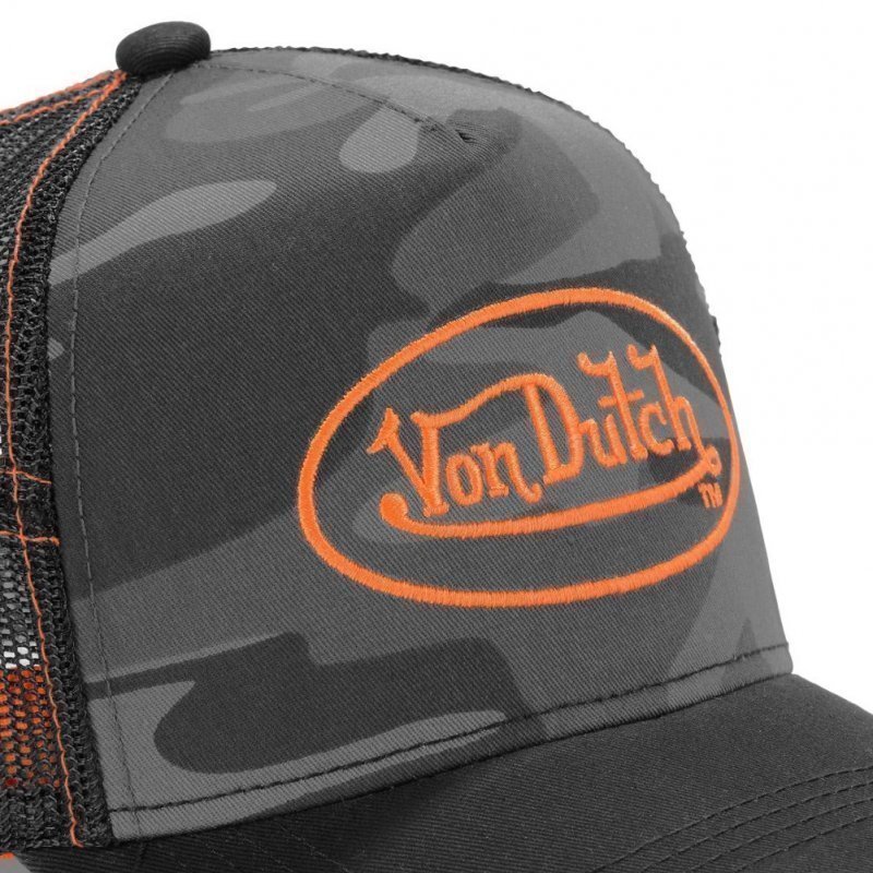 VON DUTCH Casquette Homme MicroCoton CAM ORA Kaki Orange