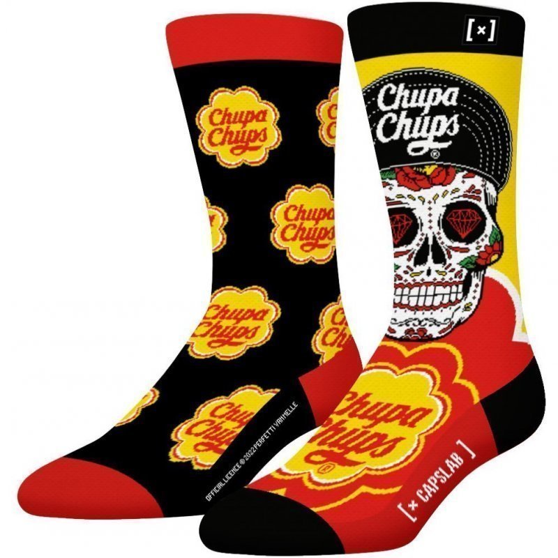 CHUPA CHUPS Chaussettes Homme Coton CVSKU Noir Jaune CAPSLAB