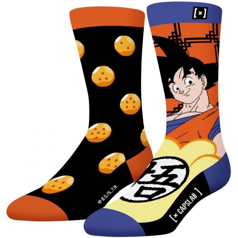 DRAGON BALL Z Chaussettes Homme Coton CVGOK Noir Orange CAPSLAB