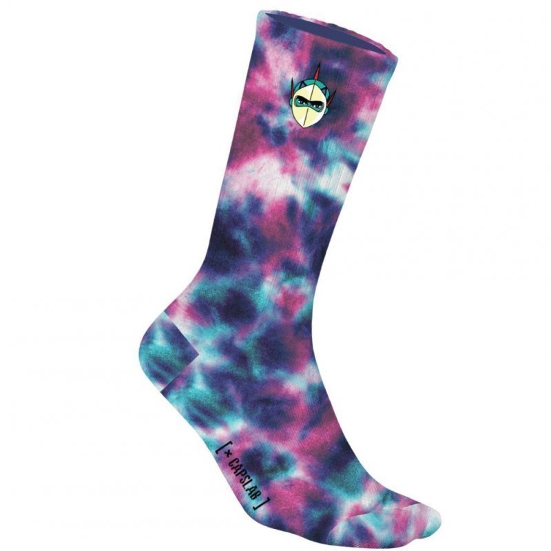 GOLDORAK Chaussettes Homme Coton TYEACT Bleu Rose CAPSLAB