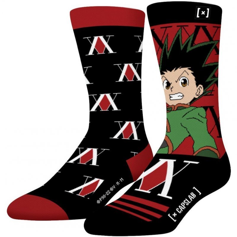 HUNTER x HUNTER Chaussettes Homme Coton CVGON Noir Rouge CAPSLAB