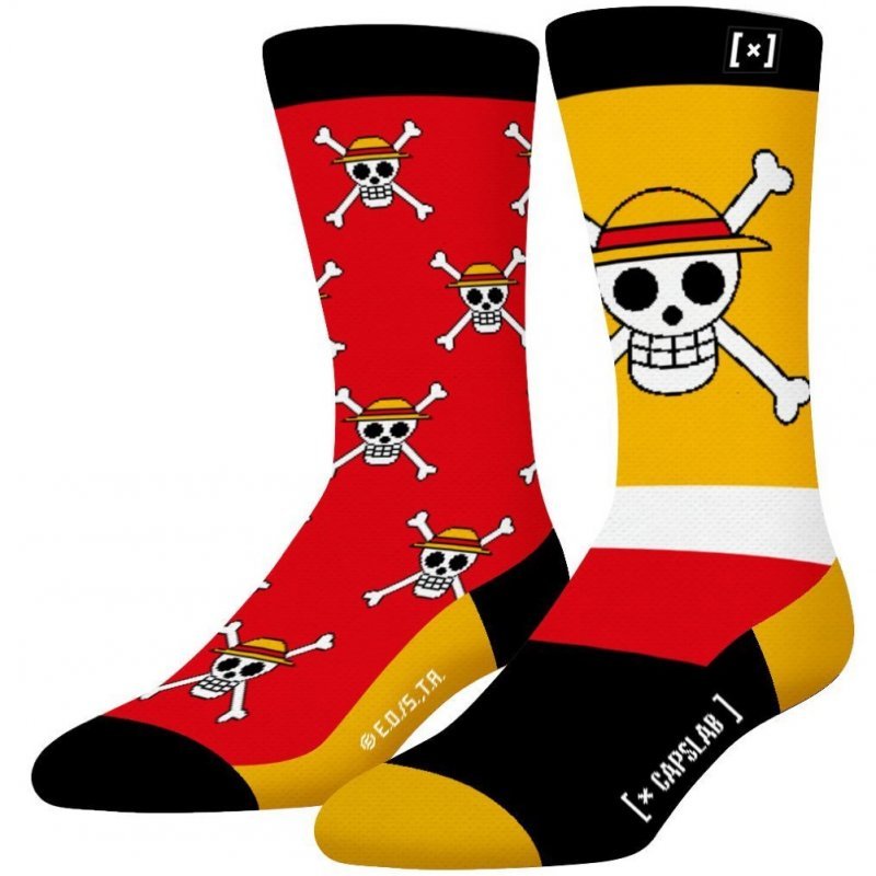 ONE PIECE Chaussettes Homme Coton CVLOG Rouge Jaune CAPSLAB