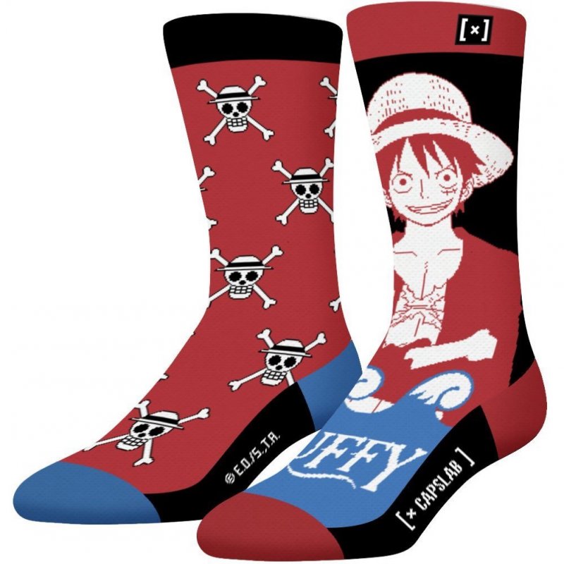 ONE PIECE Chaussettes Homme Coton CVLUF Rouge Blanc CAPSLAB