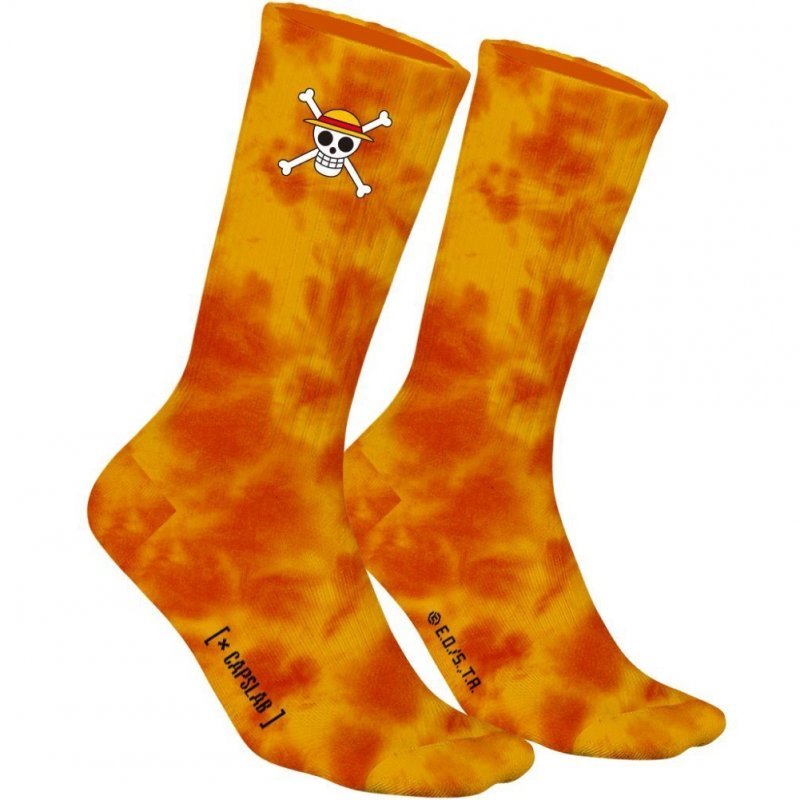 ONE PIECE Chaussettes Homme Coton TYELUF Orange CAPSLAB