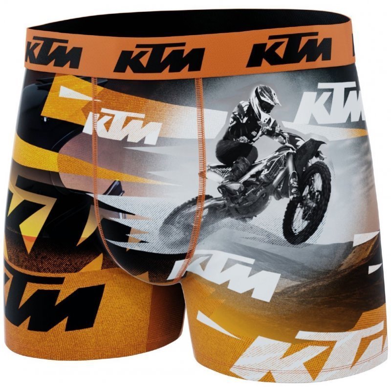 KTM Boxer Garçon Microfibre BMX Orange Gris