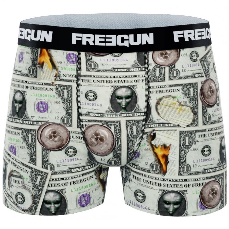 FREEGUN Boxer Homme Microfibre BEST DOLLAR Gris