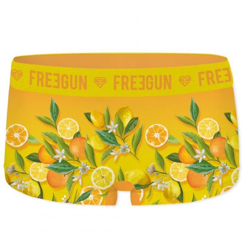 FREEGUN Boxer Fille Microfibre CIT Jaune