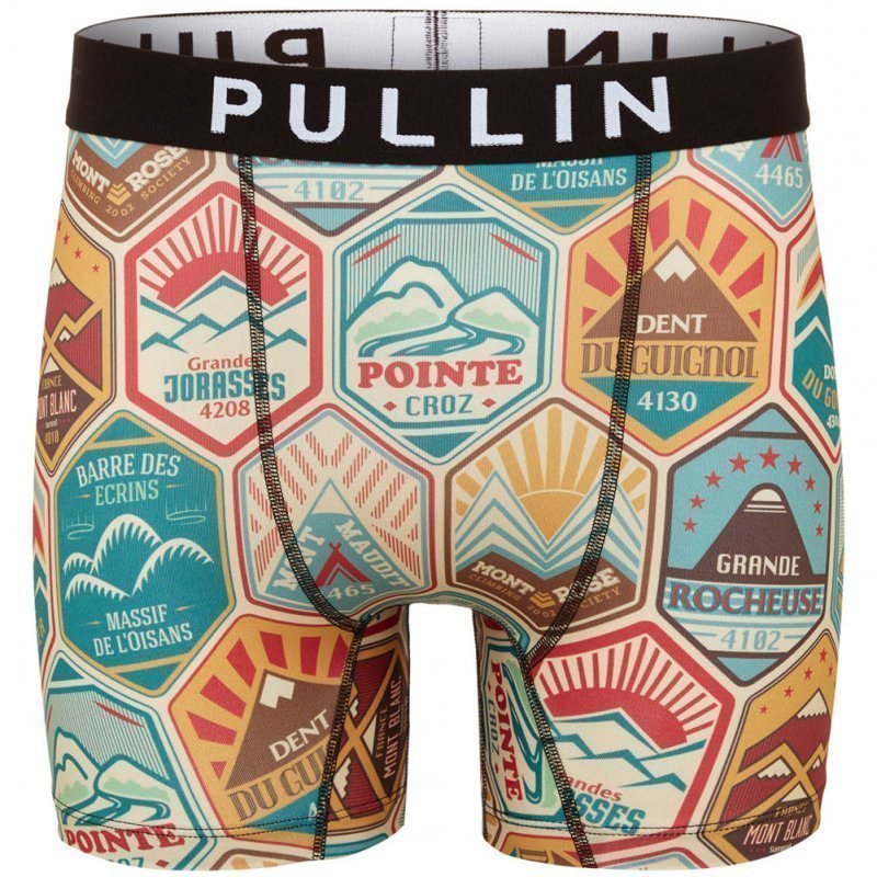 PULL IN Boxer Long Homme Microfibre PEAKS Multicolore