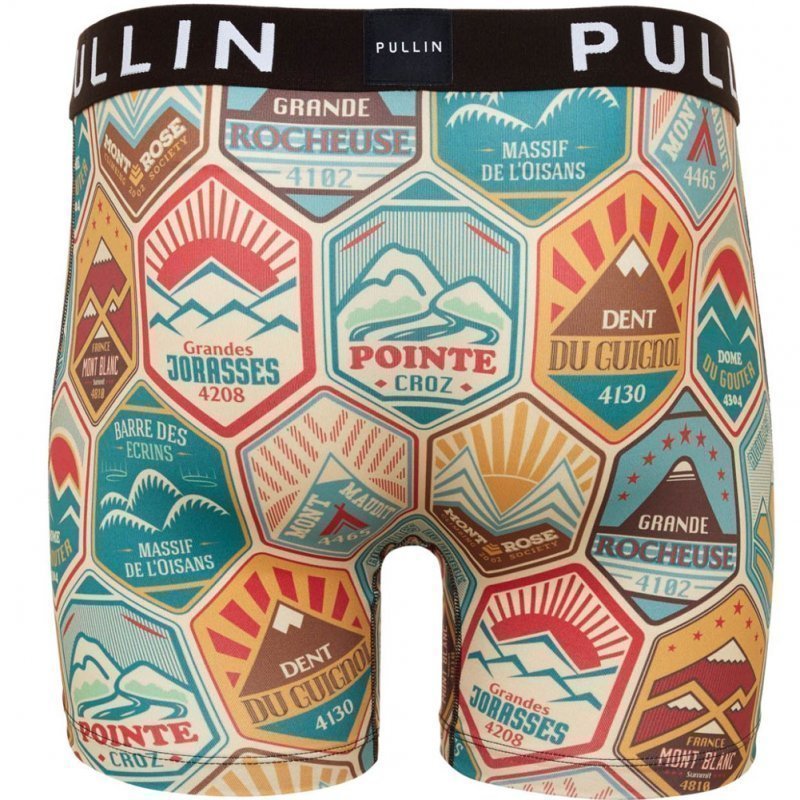 PULL IN Boxer Long Homme Microfibre PEAKS Multicolore