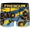 FREEGUN Boxer Homme Microfibre RID Bleu Jaune