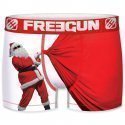 FREEGUN Boxer Homme Microfibre SAN Rouge Blanc