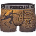 FREEGUN Boxer Homme Microfibre SKA2 Orange Gris