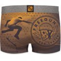 FREEGUN Boxer Homme Microfibre SKA2 Orange Gris