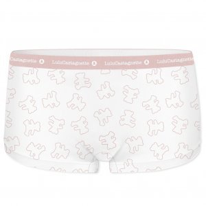 LULU CASTAGNETTE Boxer Fille Coton SHCASS1 Blanc