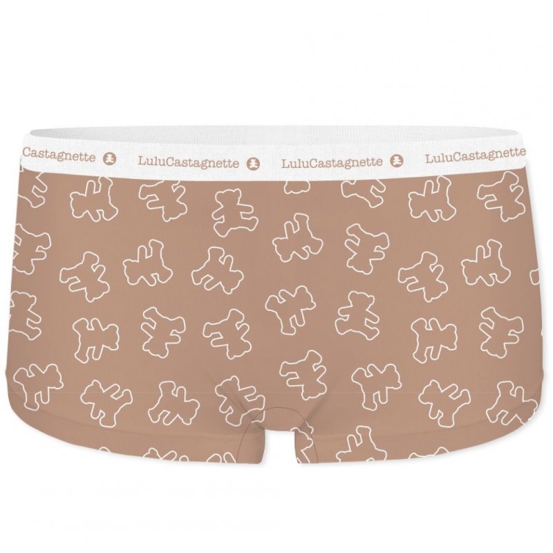 LULU CASTAGNETTE Boxer Fille Coton SHCASS1 Marron