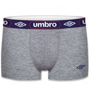 UMBRO Boxer Homme Coton BCASS4 Gris chiné