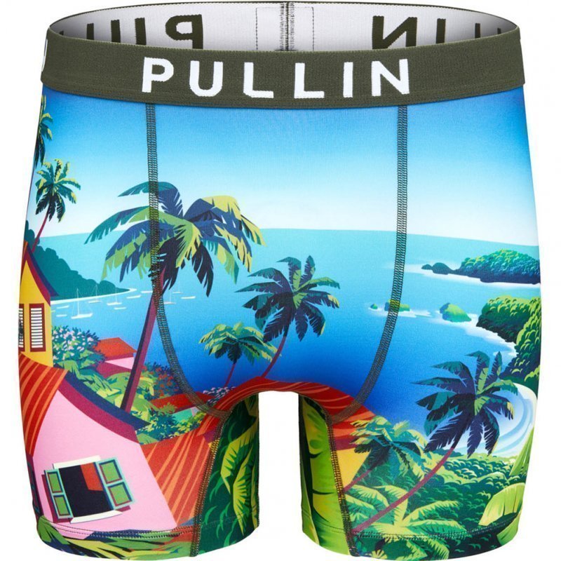 PULL IN Boxer Long Homme Microfibre GRENADINES Bleu