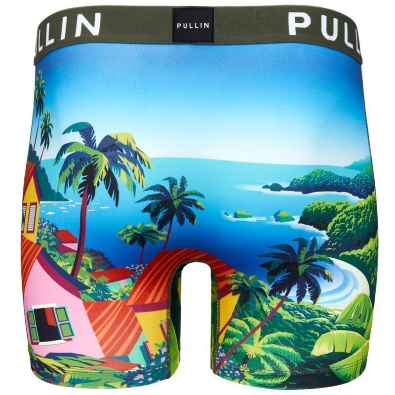 PULL IN Boxer Long Homme Microfibre GRENADINES Bleu