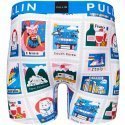 PULL IN Boxer Long Homme Microfibre POSTALE Blanc Bleu