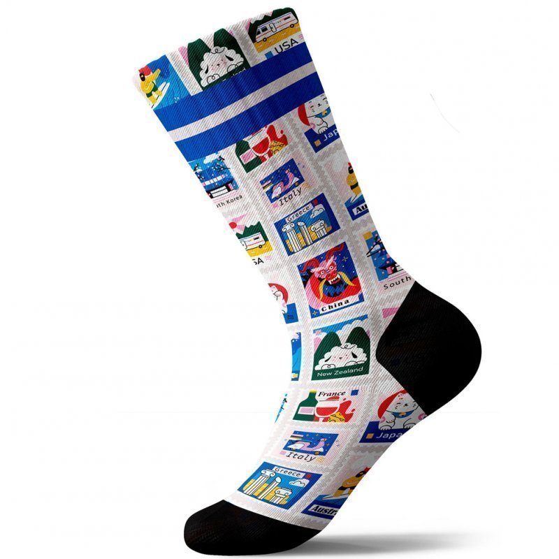 Chaussettes Homme POSTALE Blanc et Bleu