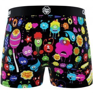 FREEGUN Boxer Homme Microfibre CHA Noir Multicolore CHUPA CHUPS