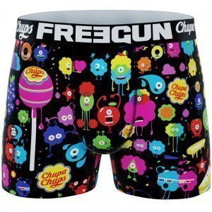 FREEGUN Boxer Homme Microfibre CHA Noir Multicolore CHUPA CHUPS