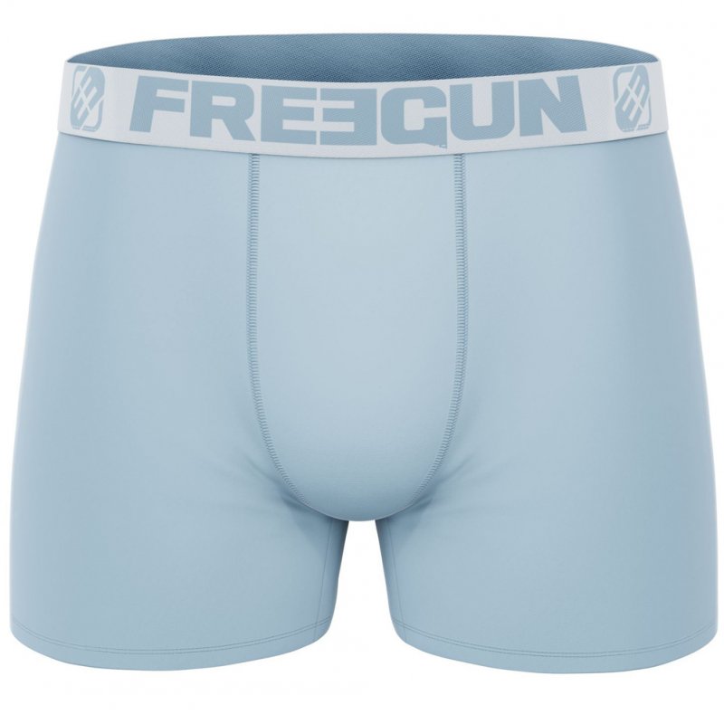 FREEGUN Boxer Homme Coton PASASS Bleu