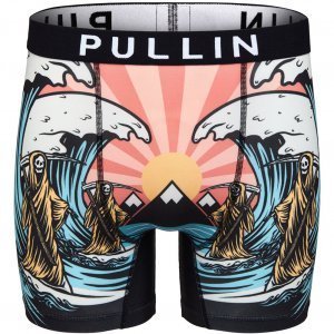 PULL IN Boxer Long Homme Microfibre SURFORDIE Bleu Rose