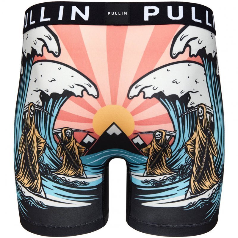 PULL IN Boxer Long Homme Microfibre SURFORDIE Bleu Rose