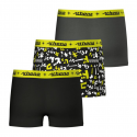 LOT DE 3 Boxer Sous-vêtements Garçon TRIO POP Noir et Gris