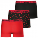 ATHENA Lot de 3 Boxers Garçon Coton ECOPACK TRIO POP Rouge Noir