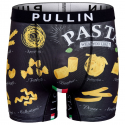 PULL IN Boxer Long Homme Microfibre PASTA Noir Jaune