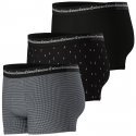EMINENCE 3 Boxers Homme Coton BUSINESSPRINT Damier Echec Noir