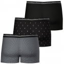 EMINENCE 3 Boxers Homme Coton BUSINESSPRINT Damier Echec Noir