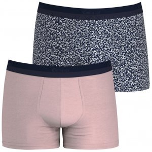 EMINENCE Lot de 2 Boxers Homme Coton Bio EDITION Rose Feuillage marine