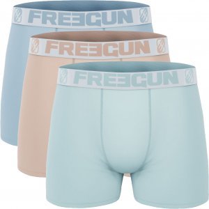 FREEGUN Pack 3 Boxers Coton Homme PASASS3 Bleu Rose Vert